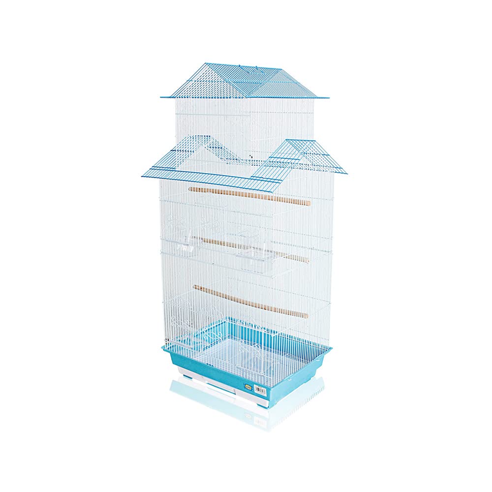 Jaula para pájaros Jaula Grande para Pájaro Pajarera Periquito Canarios con Saltado Perchas para Descanso 103X36X46.5CM (DZL241 Color Aleatorio)