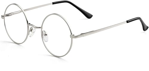 Miniatura 9 de Kursan Gafas pequeñas redondas transparentes sin receta con marco de metal circular