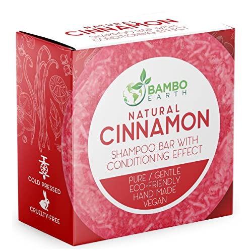 Solid Shampoo Bar And Conditioner Effect Hair Soap â€“ 100% Organic Shampoo Bars For Hair With All Natural Plant Based Essential Oils And Zero Waste Biodegradable Packaging (Cinnamon)
