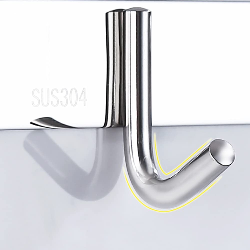 Porta Scopa E Mocio, Telaio in Acciaio Inossidabile 304 A Parete Antiscivolo Resistente all'Usura Gancio Hardware Ciondolo per Garage Giardino Cucina Bagno (Color : Silver-A, Size : 62x9cm)