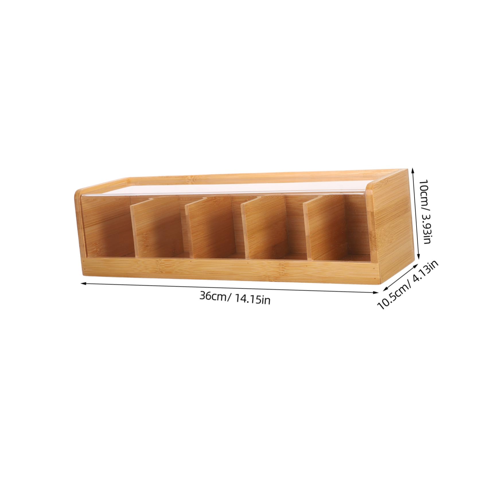 SOLUSTRE Boîte à Thé avec Compartiments Séparés Couvercle Hermétique Organisateur pour Thé Vrac Pratique pour Maison Bureau
