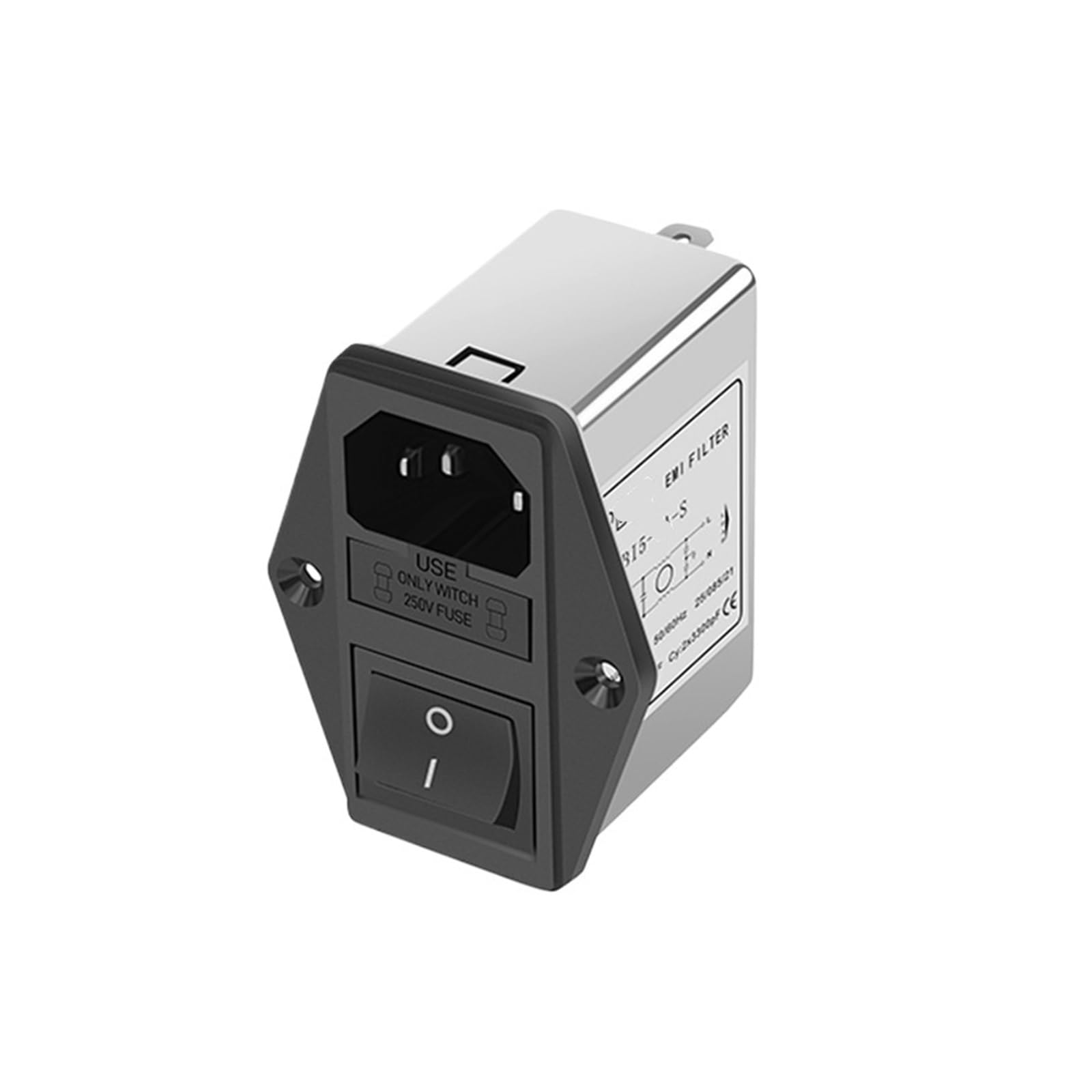 Filtre d'alimentation à prise IEC 3 en 1, double fusible avec module de filtre à interrupteur(220 * 3A*I5-003)