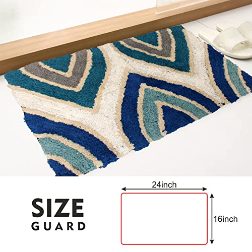 Image of AAZEEM Exclusive Anti Skip mat for Living Room, Door mat for Home Entrance, Door mat for Floor (40 x 60 cm) | Blue Color | Pack of 1|