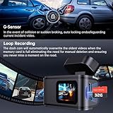 Dash Cam Front and Rear 2.5K+1080P, Ultra HD Dash Cam Built-in WiFi, Dual Car Camera with 32GB Card, 170°Wide Angle, Super Night Vision Dashcam with Parking Mode, G-Sensor, App Control, Loop Recording - Image 6