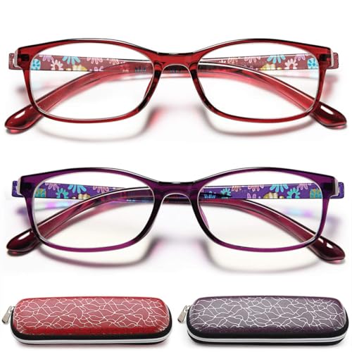 Image of Reading Glasses (Purple+red, 2.0X)