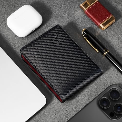 Image of Gostwo Mens Wallet RFID Blocking Slim Minimalist Bifold Wallet with ID Window & Business Card Holder, Thin Front Pocket Design, Stylish Wallet for Men, Teen, Boyfriend, Husband