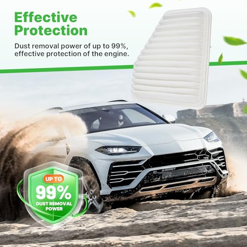 Image of Engine+Cabin Air Filter Fit for 06-12 Rav4, 07-11 Camry, 09-11 Corolla | 2005-2011 Avalon, 2009-2011 Matrix 2.4L, CA10169, CF10285, 99% Filtration Efficiency, Easy Install, Odor control, Great Value