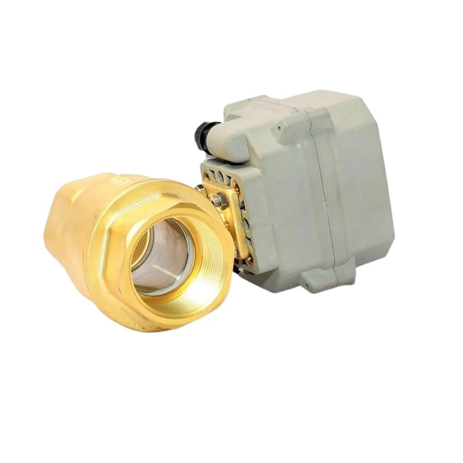 Válvula de Bola eléctrica latón 2 vías DN40 (1-1/2'') | CC 12 V/24 V | BSP/TNP | con anulación Manual | válvula solenoide(BSP_DC12V_CR501)