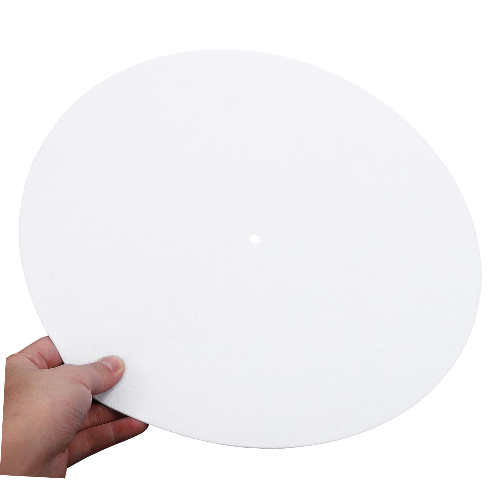 Abaodam 3pezzi Tappetino Antistatico Per Giradischi Lana Riduzione Delle Compatibile Con Tutti Piattaforma Standard Colore Bianco Design Antiscivolo Per Audio Ottimale