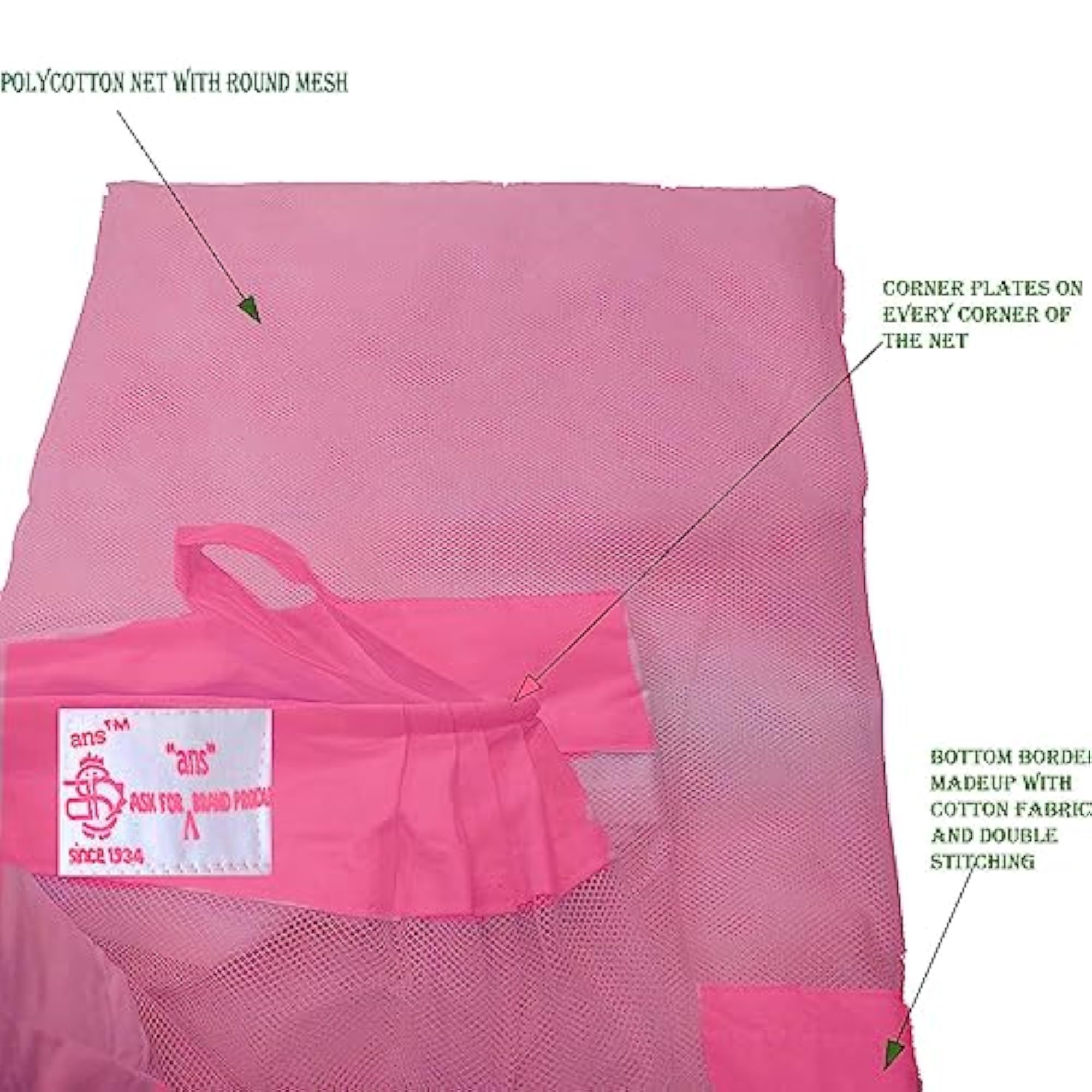 Mosquito Net Fine Polycotton Net with Cotton Border