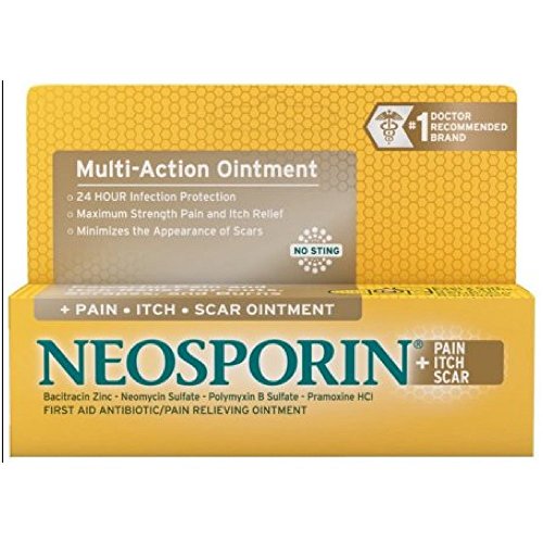 Neosporin Pain/Itch/Scar Multi-Action Ointment, 0.5 Ounce (5 Pack)