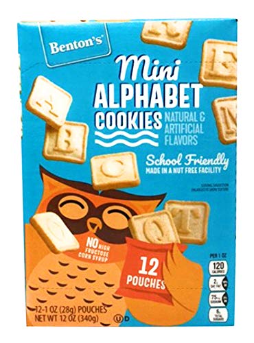 Benton's Mini Alphabet Cookies School Friendly Made in Nut Free Facility - set of 2 image 2