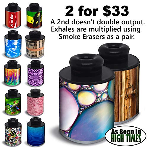 Smoke Erasers (2 Personal Air Filters) Rotate 2 for Unlimited Exhales. Game Changing