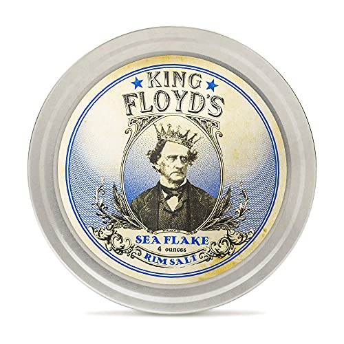 King Floyd's Sea Flake Rimming Salt, A+ Flake Salt, Dress up your Margaritas and Palomas or sprinkle over some fresh cookies with this Beautiful and Delightful Addition, 4.0 oz Tin