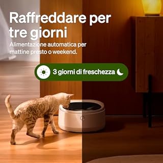 PETLIBRO Distributore Automatico Cibo Gatti Umido, Raffreddamento a Semiconduttore, 2,4 GHz Controllo Wi-Fi Smart App, Dispenser Automatico Cibo Umido, Fresco per 3 Giorni (Bianco)