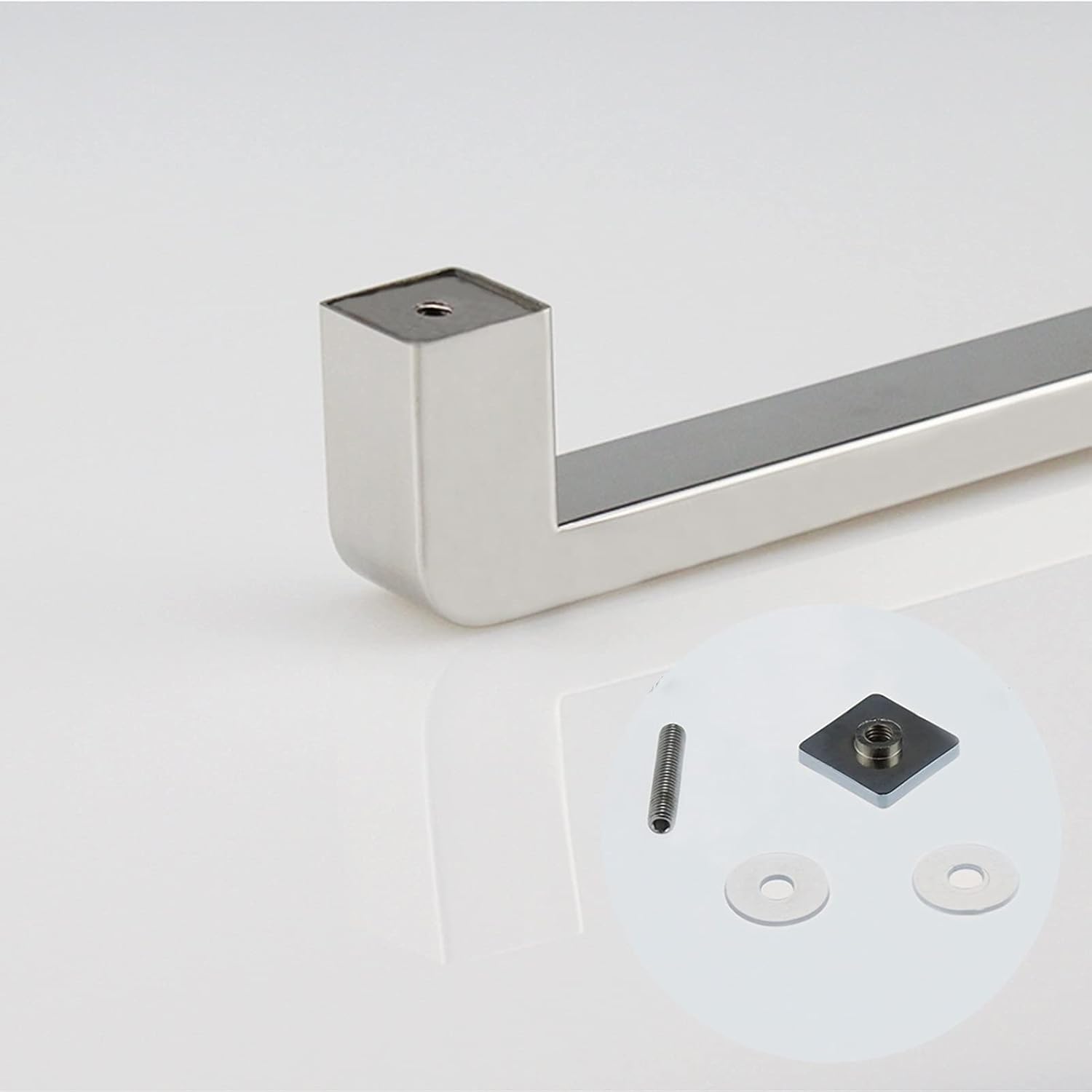 Pull Push Door Handles,Simple Sliding Door Household Bathroom Shower Furniture Glass Door Hardware Accessories (Size : 400mm) (Size : 440mm)