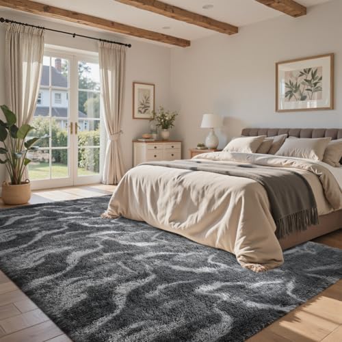 Tapete Decorativo Ultra Suave Gris 5x7 Pies miniatura 3
