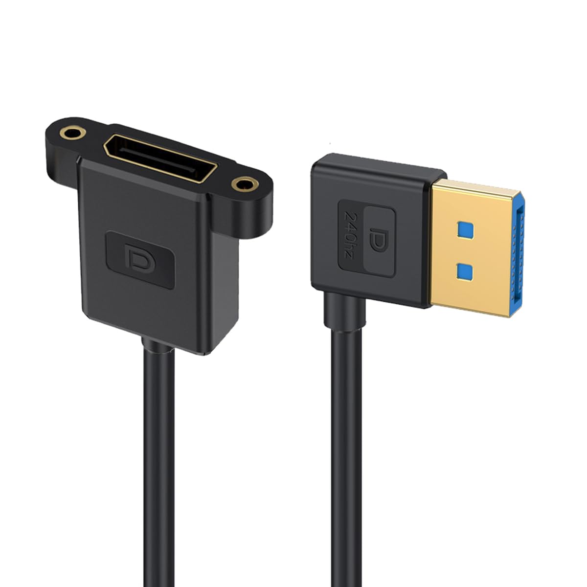 cablecc Cabo de extensão de ângulo reto DisplayPort 1.4 8K 60hz 4K 144hz DP macho para