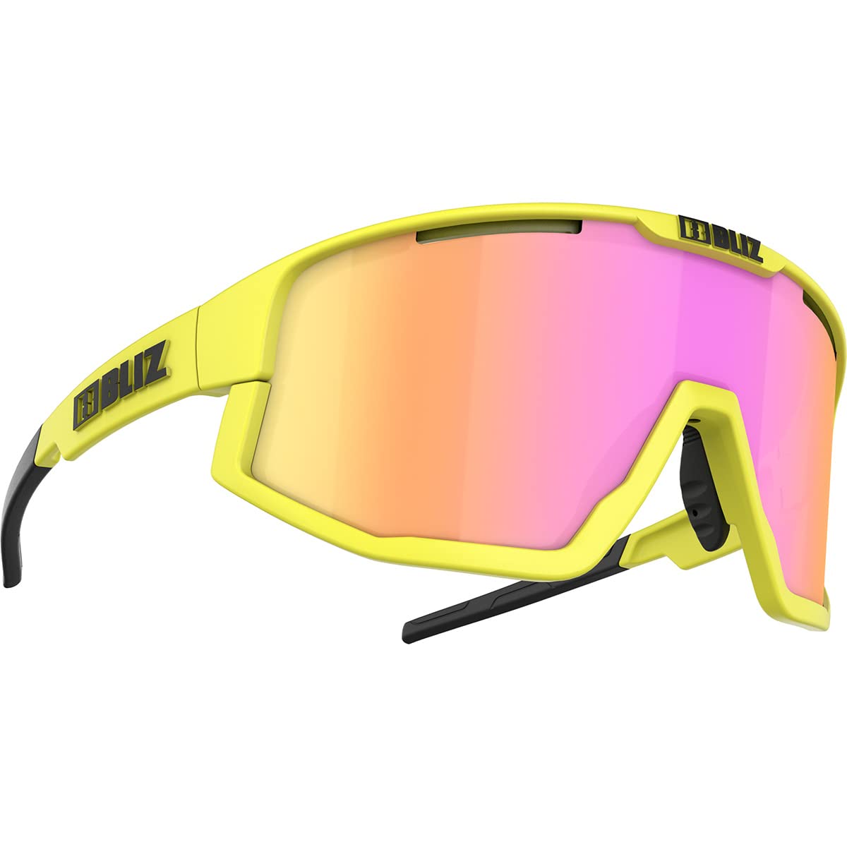 Bliz Fusion Sportbrille, matt neon yellow-brown purple