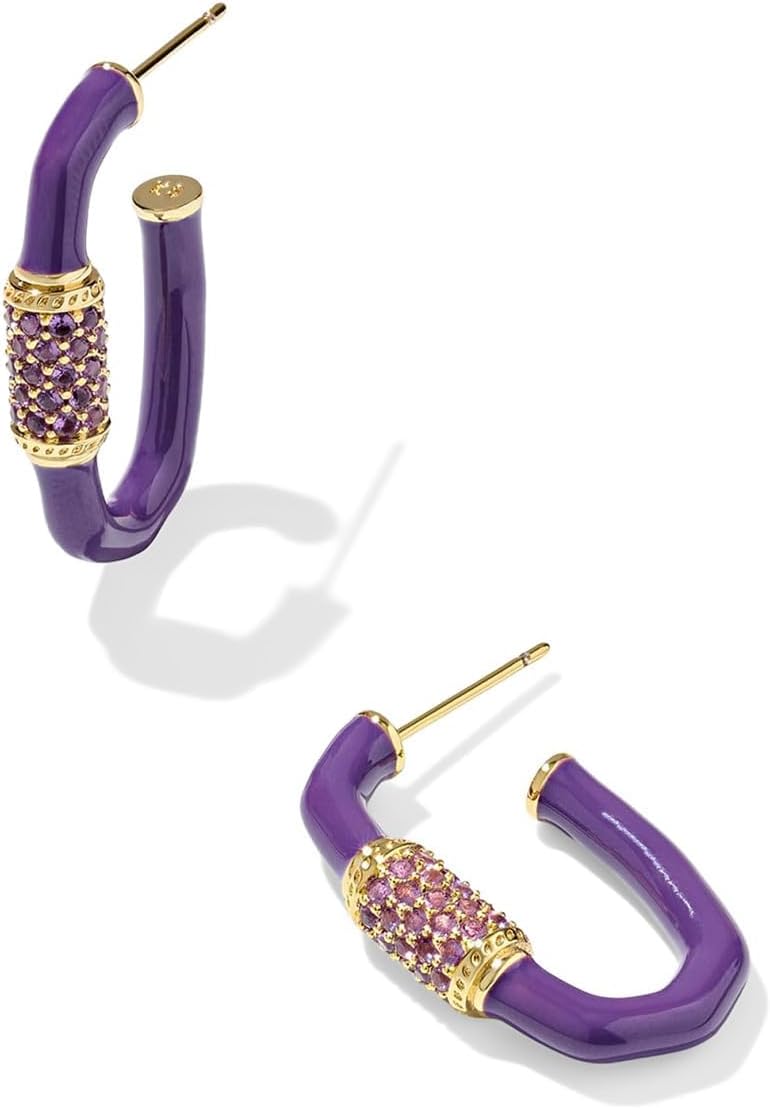 Kendra Scott Emery Enamel Hoop Earrings, Fashion Jewelry for Women