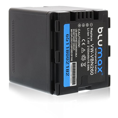Blumax ersetzt VW-VBN260 Akku kompatibel mit Panasonic HDC-SD800, HDC-SD900, HDC-SD909, HDC-TM900, HDC-HS900 - HC X929 X810 X909 X900 X800 2100mAh 7,4V 15,5Wh