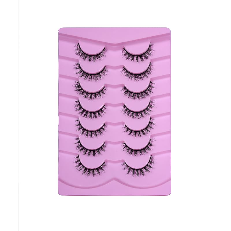 Bombay Vanity 7 Pair False Eyelashes Set Natural 3d Fake Eyelash Soft Comfortable Non-irritating Lightweight & Reusable Natural Eyelashes Eye Makeup Lash (Morning Bride)-picture-29