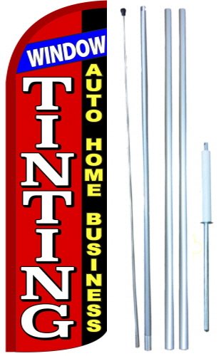 Window Tinting Red Swooper Flag Kit