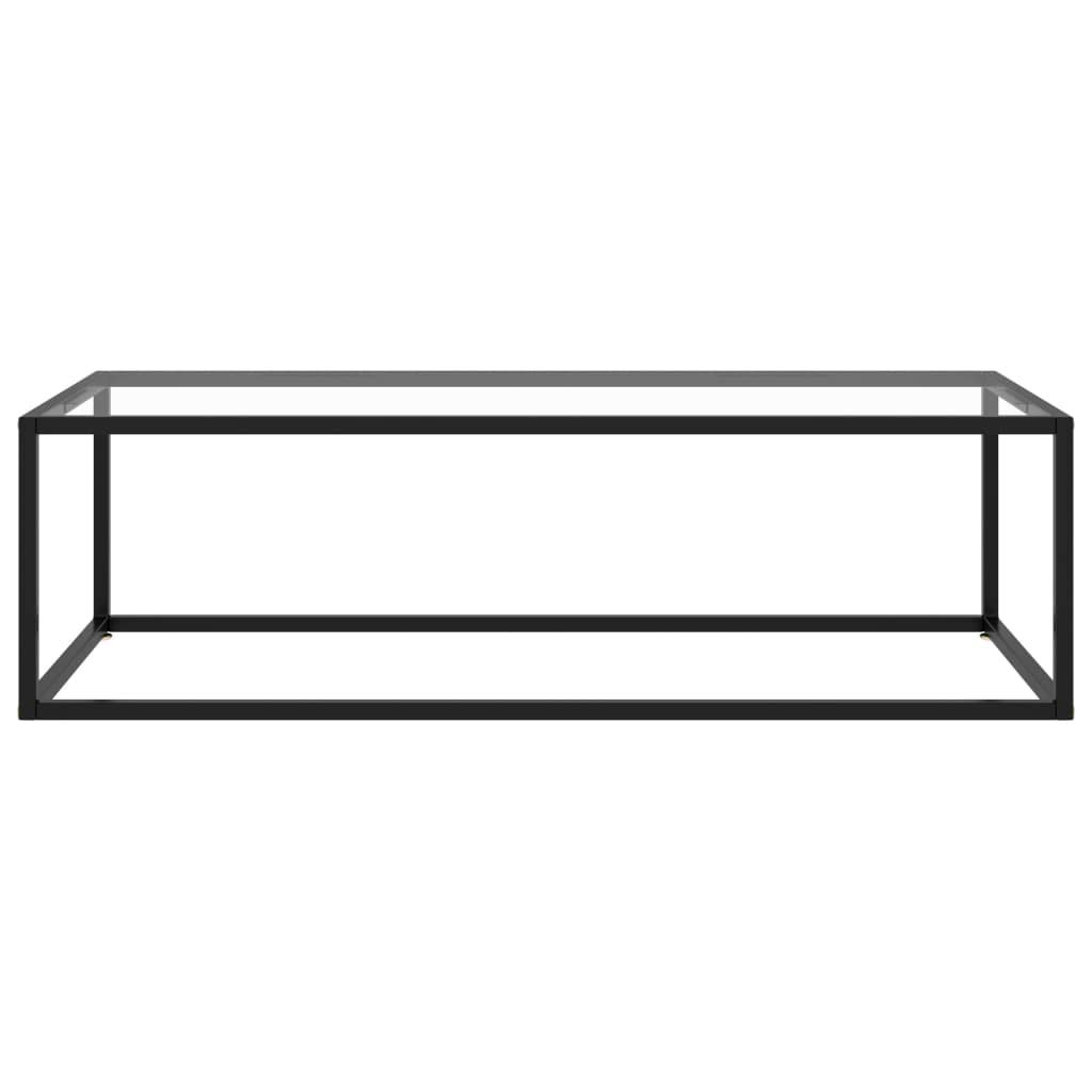 Mesa de salón negra con cristal templado 120 x 50 x 35 cm, mesa auxiliar, mesas de salón, mesas de salón, para un ambiente acogedor