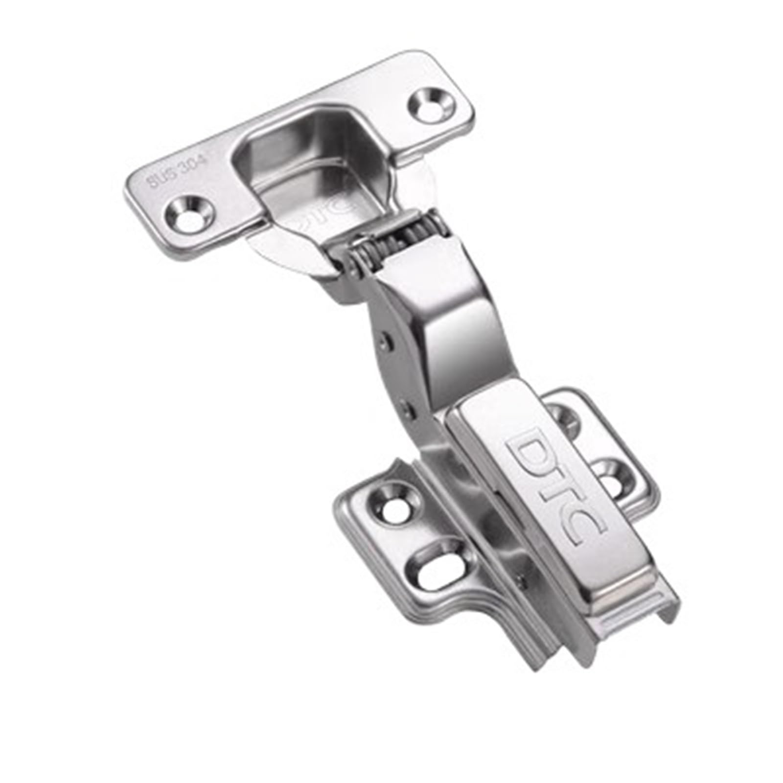 Kdhcvkz 304 No Overlay 4Pcs 304 Stainless Steel Soft Close Cabinet Hinge Furniture Hinge(304 No Overlay)