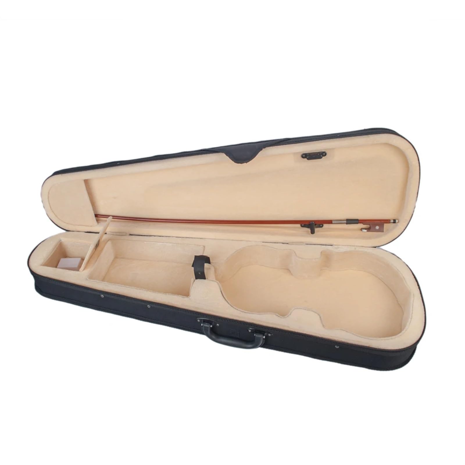 Estuche for violín 1/8, 1/4, 1/2, 3/4, tamaño Profesional, Forma Triangular, Estuche rígido for violín, Piezas Interiores Amarillas for violín para Guardar Violines(Size 3 4)