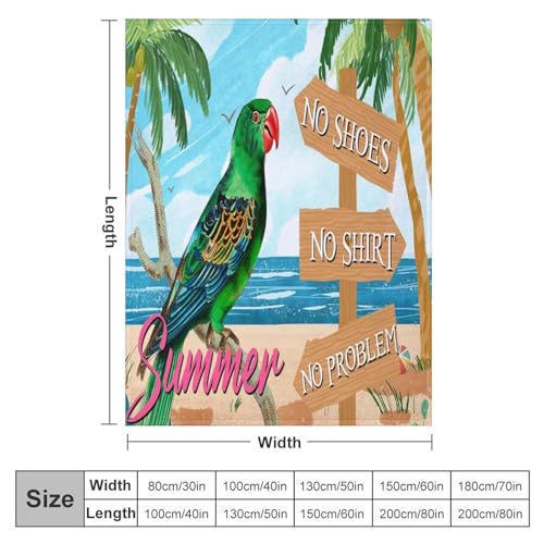Couverture douce et pelucheuse perroquet coloré pour vos soirées cocooning - 3