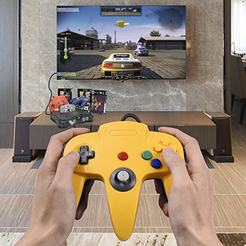 Image of miadore 2 Pack Classic N64 Controllers, Retro N64 Gamepad Joystick Joypad for N64 System Home Video Game 64 Console