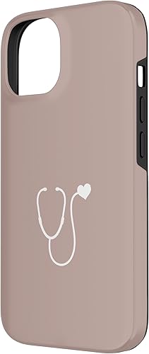Miniatura 5 de iPhone 14 Pro Max Pink Taupe - Estuche para estetoscopio de corazón para enfermera o médico