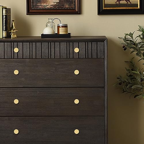 RZDEAL 4pcs Solid Brass Cabinet Knobs Pulls Cabinet Drawer Dresser Gold Knobs Modern Handles(1"x1"/25mmx25mm),Brushed Brass Finish by RZDEAL - Image 9