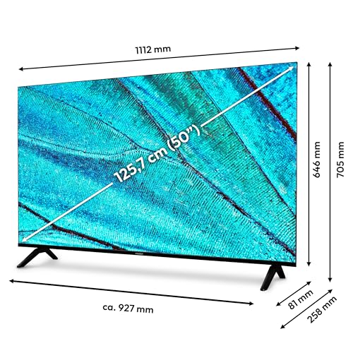 MEDION 125,7 cm (50 Zoll) QLED Fernseher (Smart-TV, Dolby Vision HDR, HBO Max, MagentaTV, Prime Video, Disney+, DAZN, Paramount+, Dolby Atmos, VIDAA Store, HbbTV, PVR, Bluetooth, MD 850601) 6