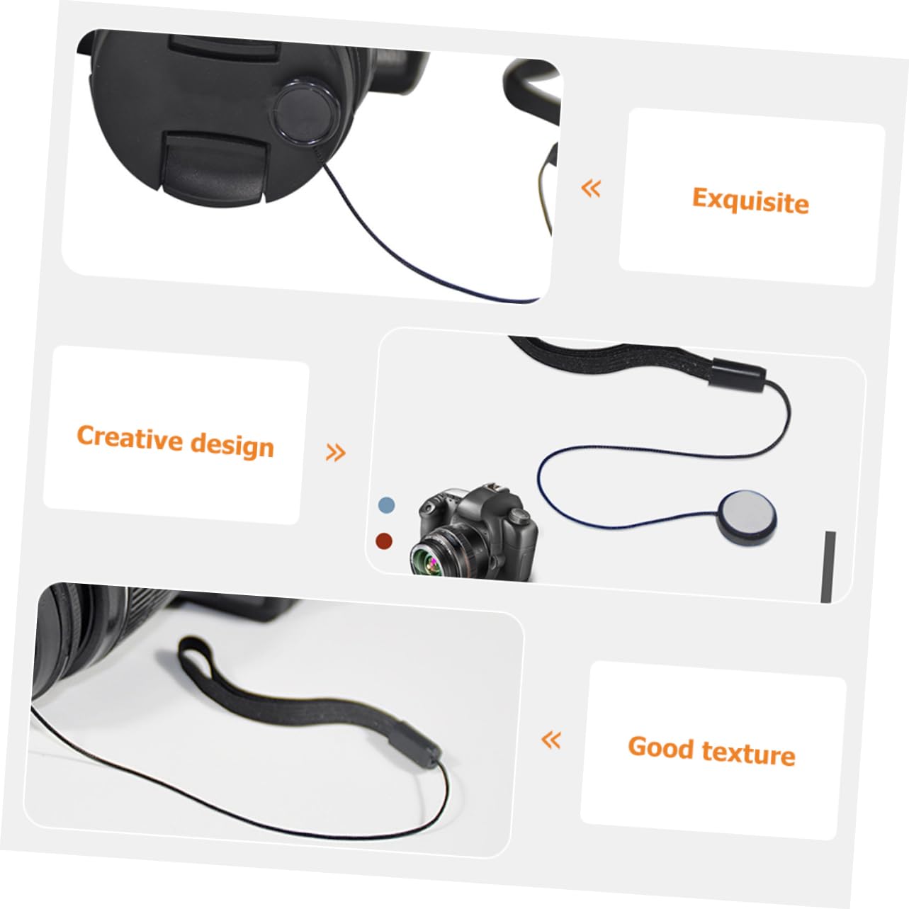 HEMOTON 60 Pezzi Copriobiettivo Anti-Separazione Corda Da Trekking Per La Fotografia Copriobiettivo Cinghia Protezione Della Fotocamera Per Cordino Cinturino