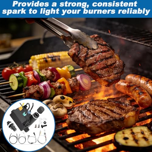 Image of SafBbcue 7643 Grill Igniter Replacement Igniter Kit for Weber Spirit 220 and 320 Gas Grills - Compatible with Models Featuring Front-Mounted Control Panels