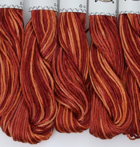 Image of KCS Big skeins of 25 Meters Size 25 Color Variegated Cross Stitch Stranded Threads,6 skeins,69