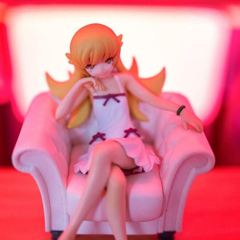 Miniatura 6 de No Box Hantai Anime Girl Figura Monogatari Series Oshino Shinobu-11CM Model Toys Colección de figuras de acción personaje de anime