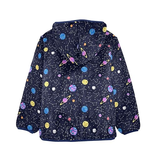 Space Galaxy Constellation Boys Fleece Hoody Jacket Zip Up Coat Warm Fall Winter Plush Jacket Long Sleeve Outerwear2