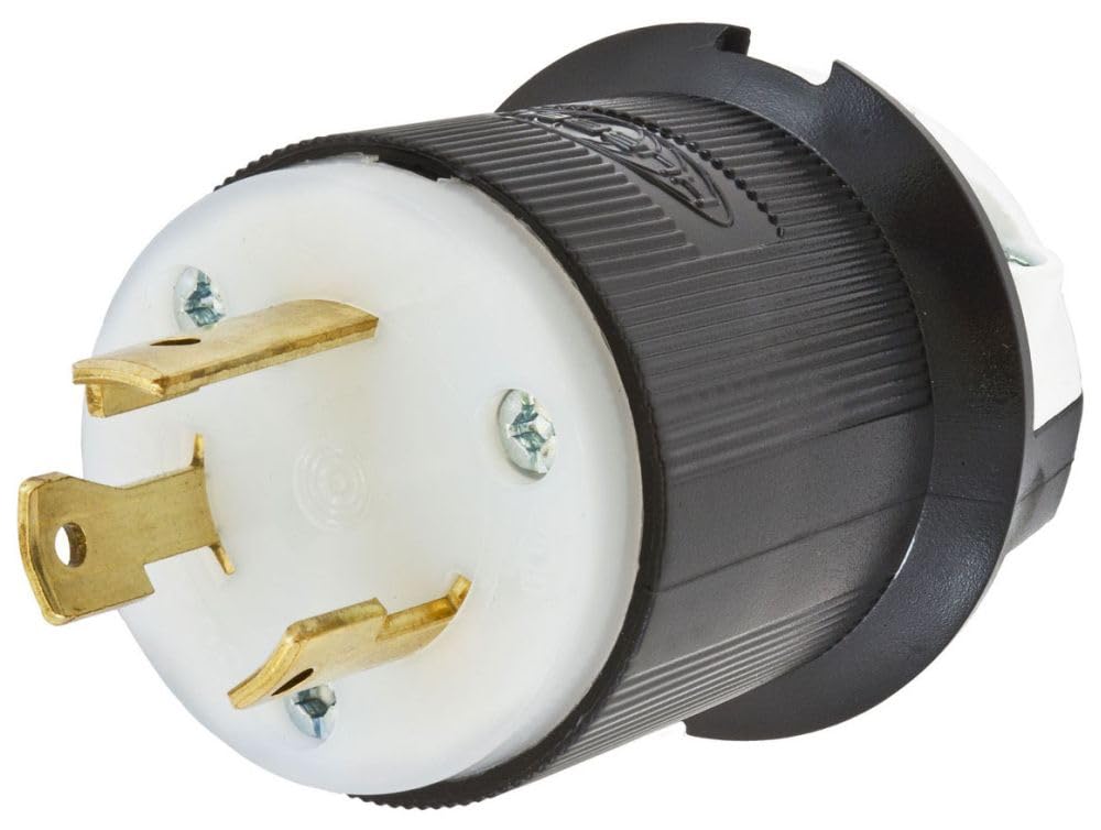 Hubbell HBL2621 Locking Plug, 30 amp, 250V, L6-30P, Black