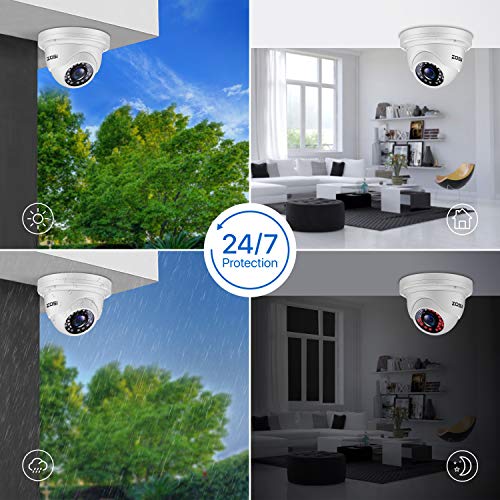Zosi 2.0Mp 1080P 1920Tvl Hd-Tvi Cctv Security Dome Camera Outdoor Indoor,80Ft Ir Night Vision, Aluminum Metal Housing For Hd-Tvi, Ahd, Cvi 720P,1080P,5Mp,4K Analog Surveillance Dvr #TOP7