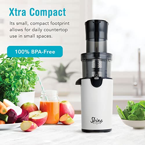 Shine Sjx-1 Easy Cold Press Juicer With Xl Feed Chute And Compact Body, White #TOP4