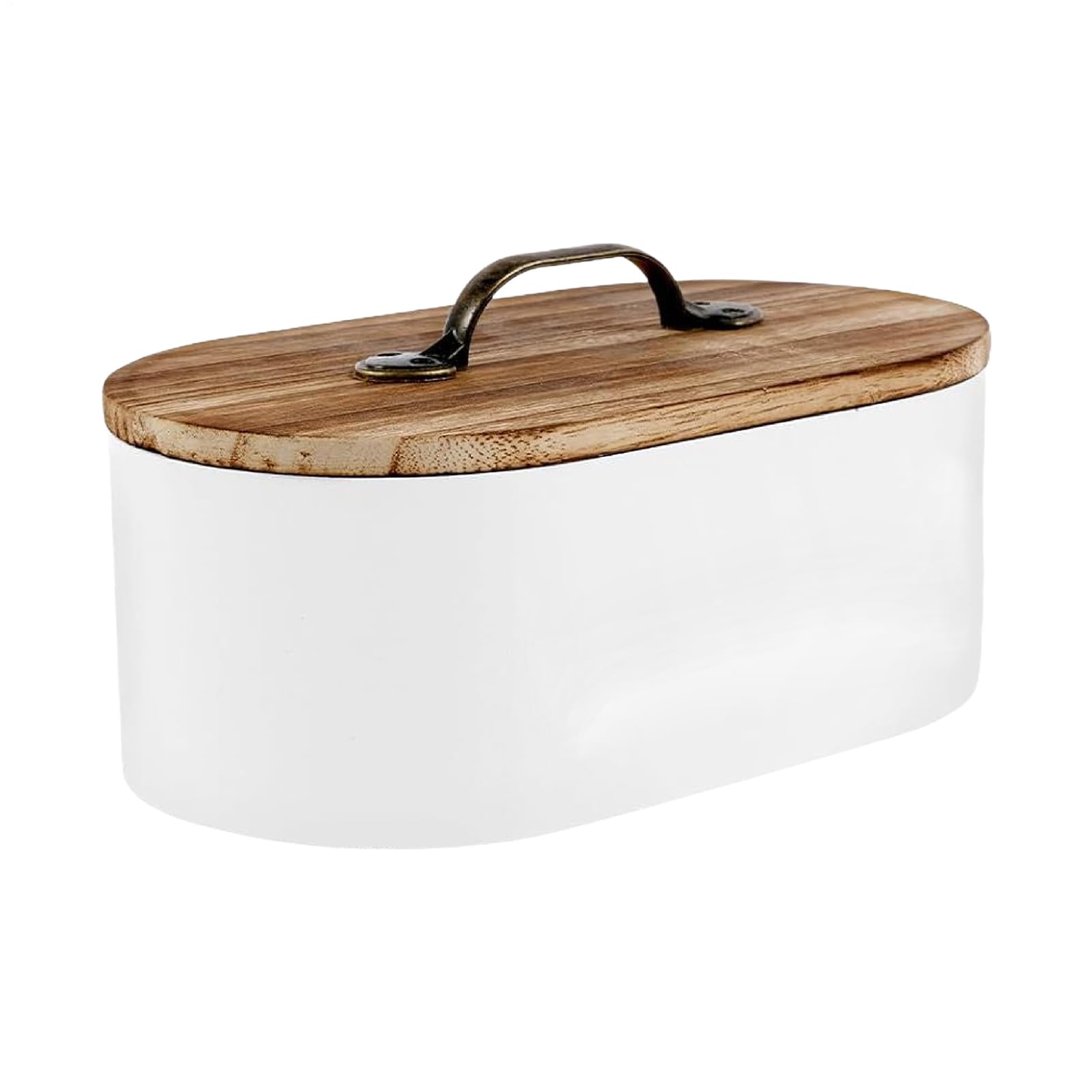 Porta tamponi – Scatola portaoggetti bianca per bagno | Scatola portaoggetti in legno con coperchio | decorativi per il bagno per tamponi per forcine per medicine cosmetici armadio tavolo