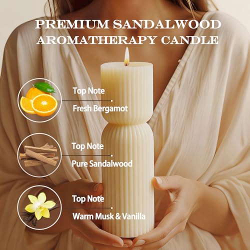 2.75インチのソイサンダルウッドピラーキャンドル。 [2]