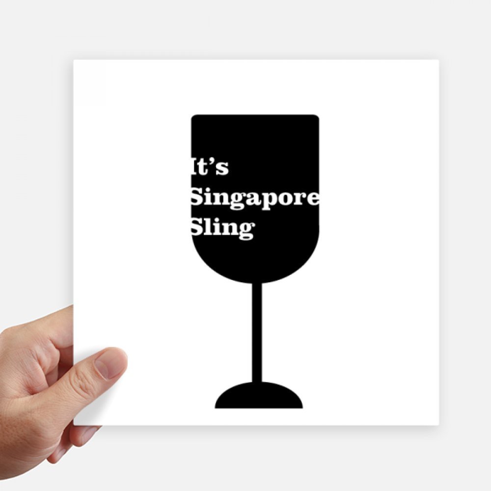 Silueta de Singapore Sling cóctel pegatinas para renovar maletas viejas y paredes lisas