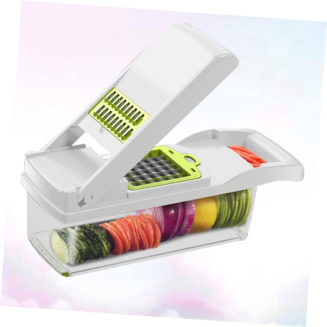 Unomor One Kitchen Tool Slicer Chopper Grater Shredder for Fruits Veggies Safe Handle Storage Case