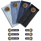 Bottone Allarga Pantaloni,10 PCS Estensore di Vita in Denim con Bottoni Elastici Regolabili per Jeans Gonne Premaman e Persone in Sovrappeso per un Comfort Immediato e Adatto a Tutte le Taglie