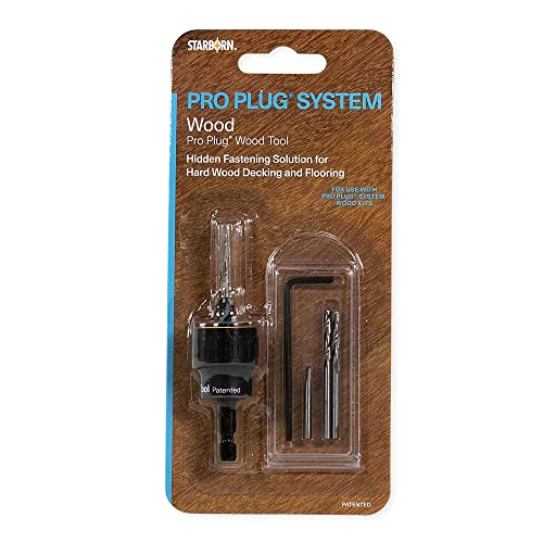 Starborn Industries Smart-Bit Pro Plug System Countersink Drill Bit Tool for Wood Decks Flooring and Woodworking