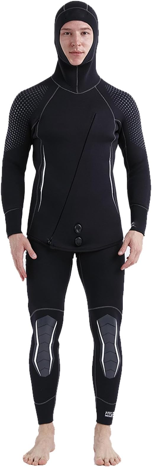Split Wetsuit 3/5/7MM Neoprene Hooded Diving Suit Warm Cold-Proof Anti Jellyfish for Water Sports Snorkeling Surfing